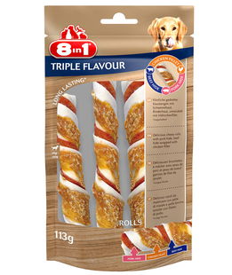 Extra rolls Triple Flavour taglia XS con triplo gusto pollo, manzo e maiale - OFFERTA RISPARMIO 6 confezioni da 113 cad