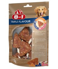 Alette Triple Flavour taglia XS con triplo gusto pollo, manzo e maiale - OFFERTA RISPARMIO 6 confezioni da 113 cad