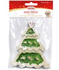 Snack per cani Albero di Natale in pelle bovina da masticare