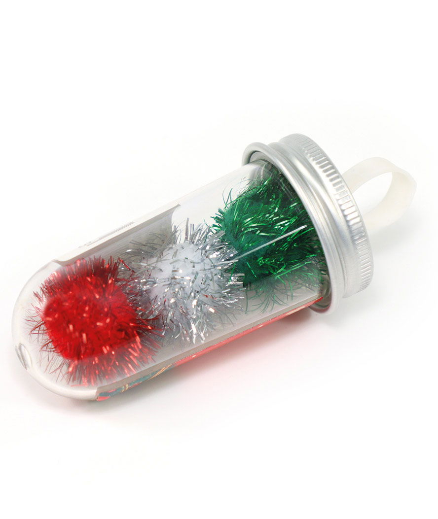 Palline di Natale con glitter per gatti 