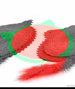 Tiragraffi natalizio in sisal e feltro da appendere per gatti 