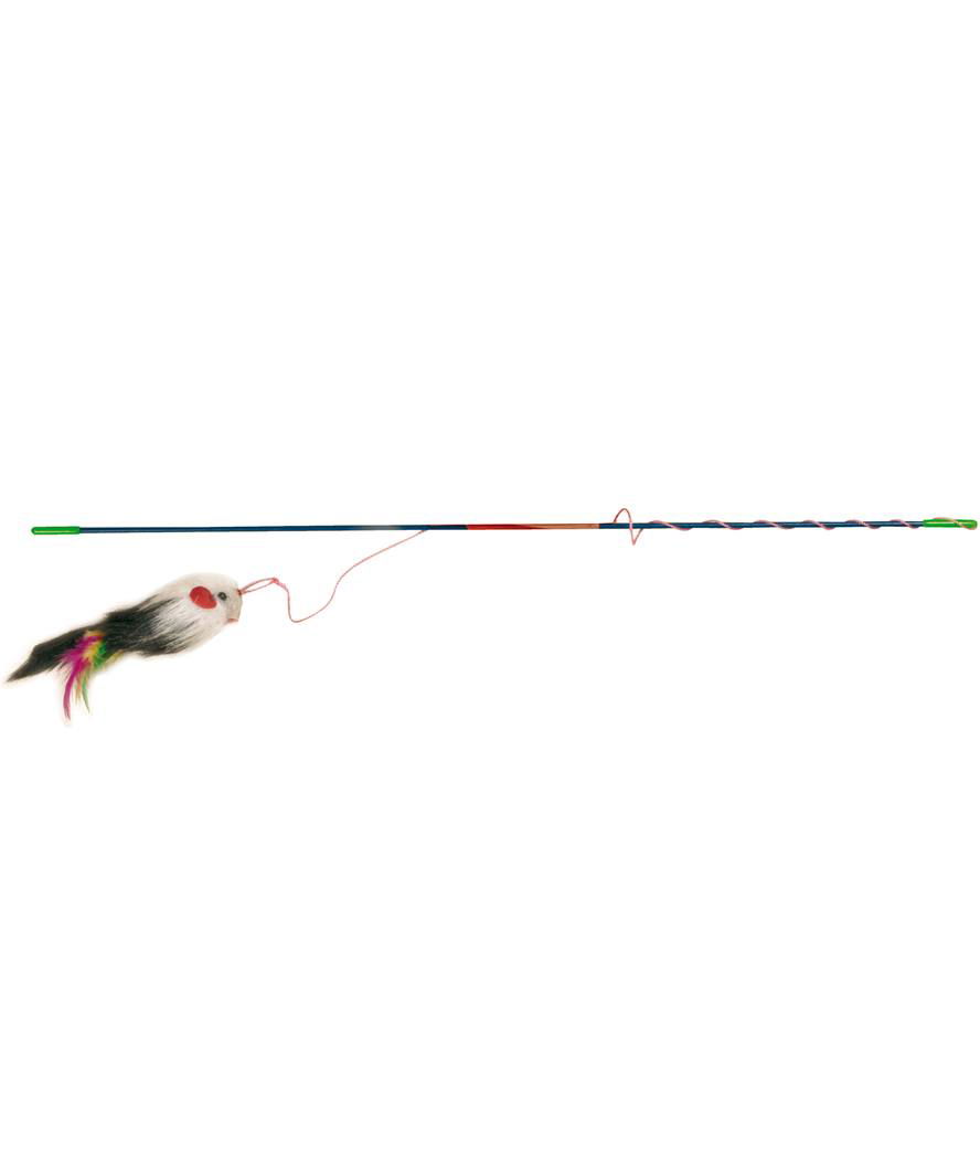 Stuzzicagatto cannetta con topo arcobaleno per gatti 46 cm - foto 1