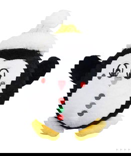 Peluche per cani natalizio con squeaker, Pallotti modello Pinguino