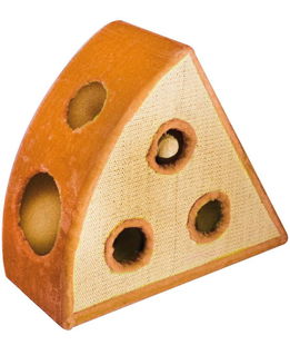 Tiragraffi Formaggio con nicchie per gatti 60 x 26 x 60 cm