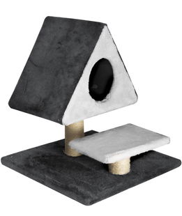 Tiragraffi modello piramide con nicchia per gatti 49 x 49 x 52 cm