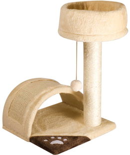 Tiragraffi a colonna Minù per gatti con ponte e pallina 33 x 36 x 62 cm