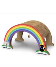 Tiragraffi arcobaleno in cartone per gatti