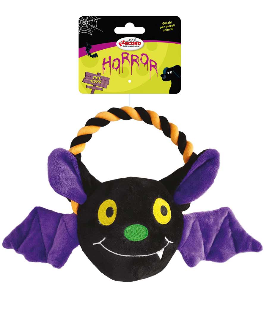 Peluche Horror pipistrello con corda per cani Halloween - foto 1