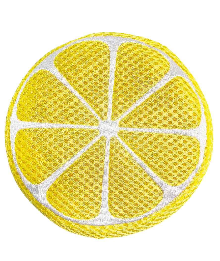 Gioco refrigerante e galleggiante con effetto sonoro modello Limone per cani 