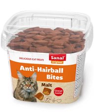 Bocconcini Sanal al malto contro i boli del pelo per gatti 6 confezioni da 75g cad