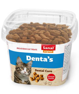 Bocconcini Sanal Denta's per gatti 6 confezioni da 75g cad