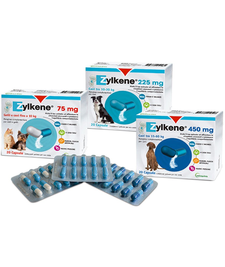 Mangime complementare Zylkène 450 mg per aiutare il tuo amico animale ad affrontare le situazioni stressanti - foto 1
