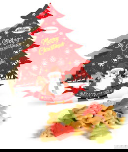 Albero di Natale con biscotti per cani