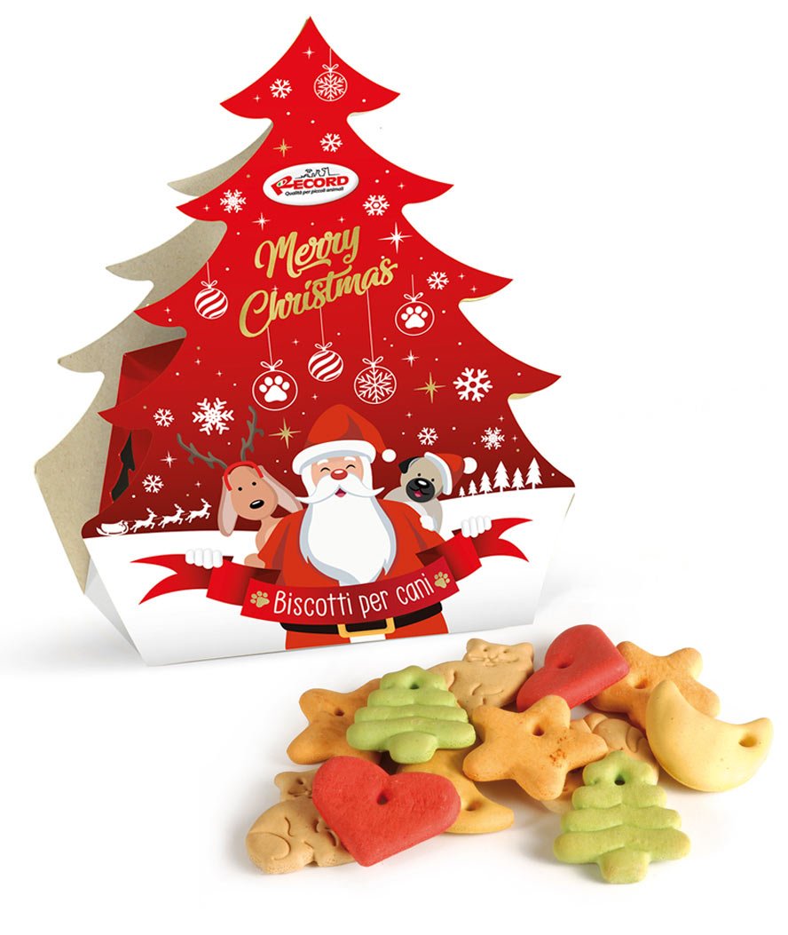 Albero di Natale con biscotti per cani