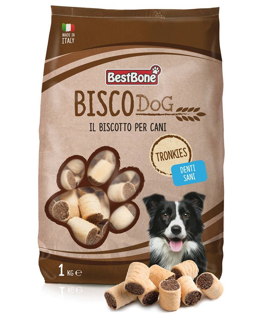 Biscotti Tronkies al gusto maiale e pollo ricchi di proteine denti sani per cani - foto 1