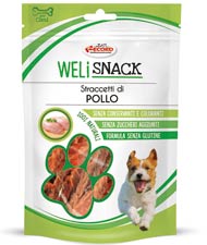 Straccetti di pollo ricco di proteine snack per cani