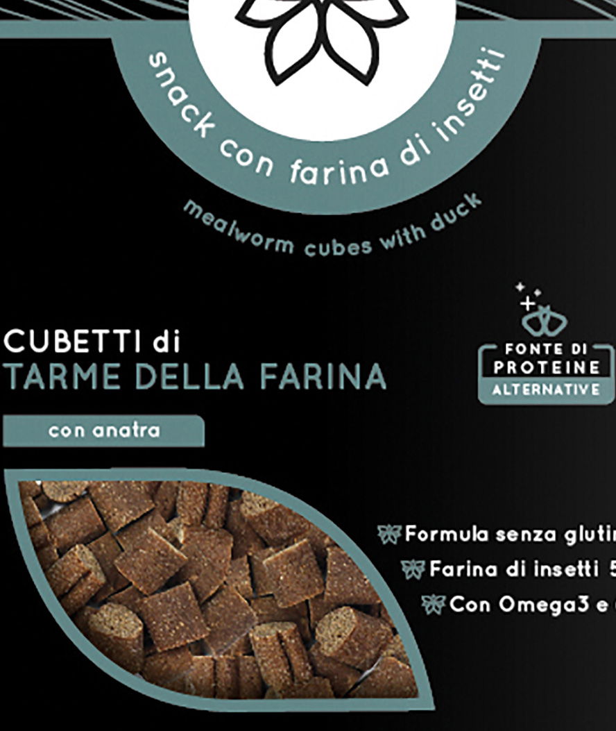 Proteinsect Cubetti di tarme della farina con anatra per cani 12 confezioni x 70 g cad. - foto 1