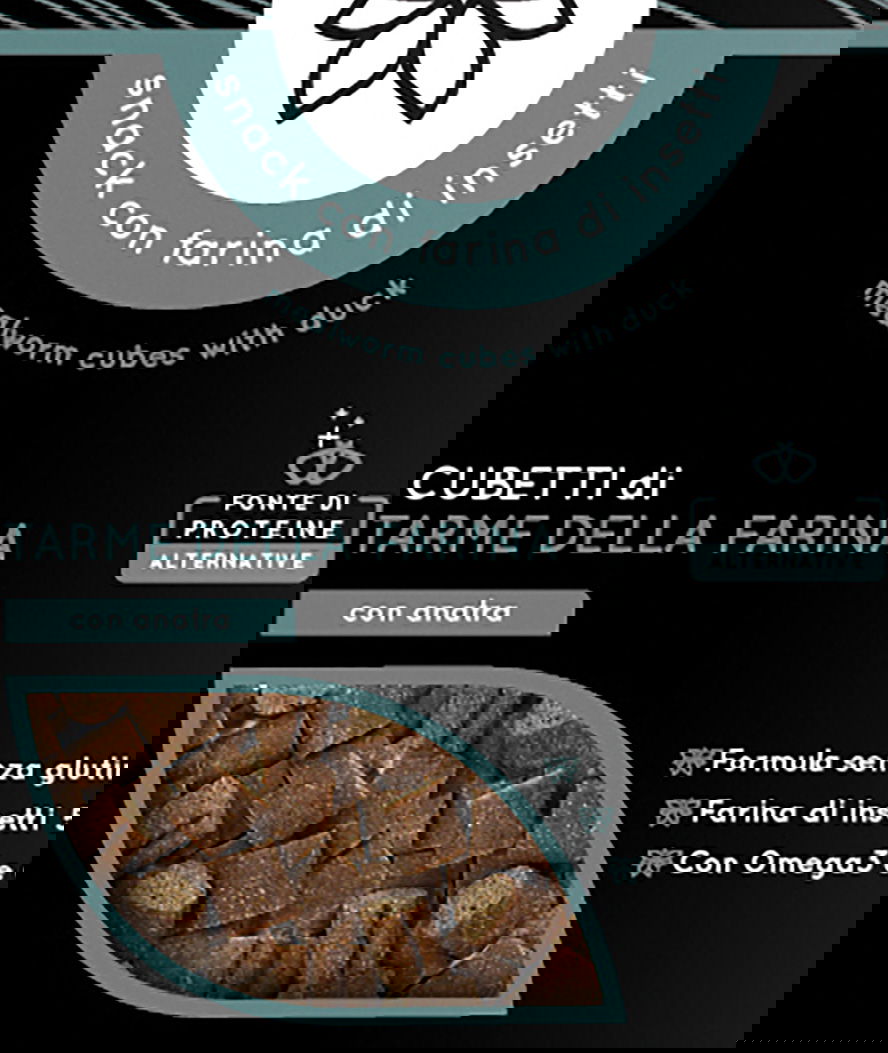 Proteinsect Cubetti di tarme della farina con anatra per cani 12 confezioni x 70 g cad. - foto 1