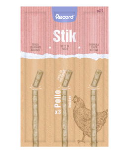 Stik per gatti ricco di pollo con taurina senza glutine e senza coloranti facile da porzionare 3x6 g