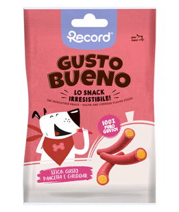 Gusto Bueno Mini Stick al gusto pancetta e cheddar per cani 50 g