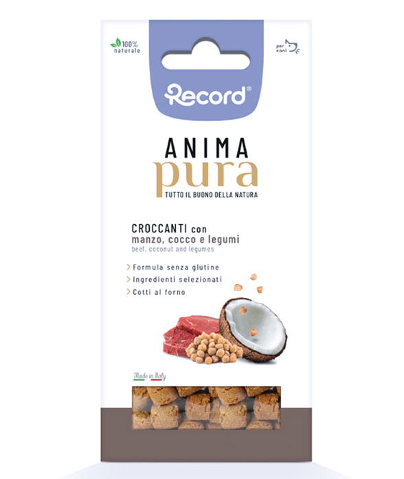 Anima Pura Croccanti con manzo, cocco e legumi per cani 75 g