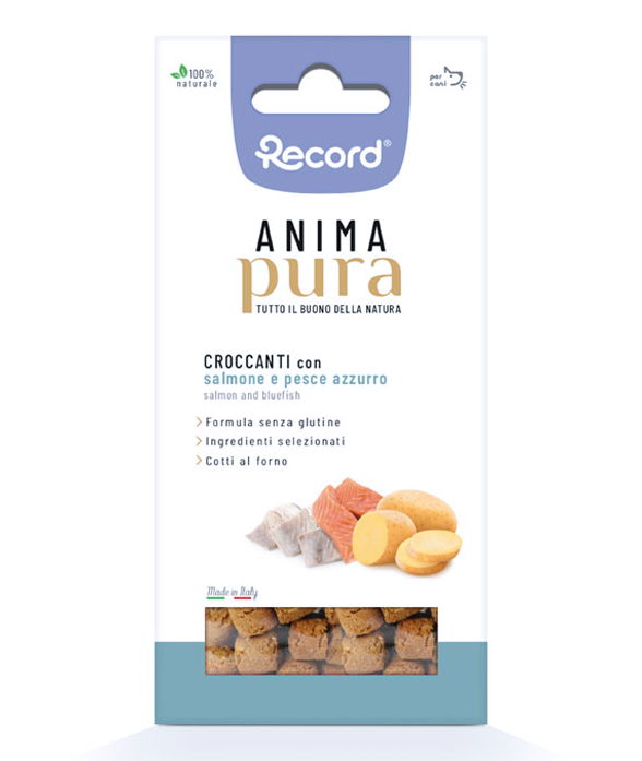 Anima Pura Croccanti con salmone e pesce azzurro per cani 75 g