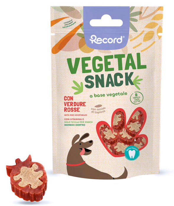 Vegetal Snack a base vegetale con verdure rosse per cani 12 confezioni x 75 g cad.