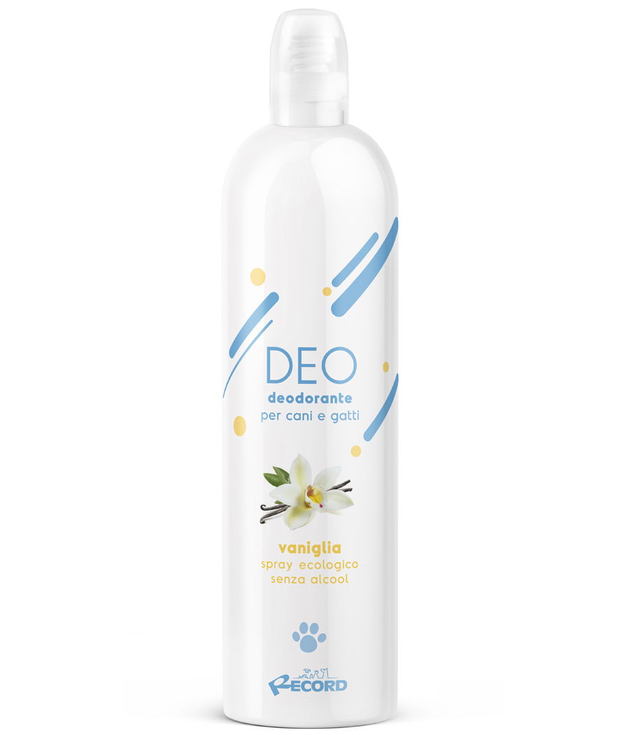 Deodorante alla vaniglia spray ecologico senza alcool per cani e gatti 250 ml