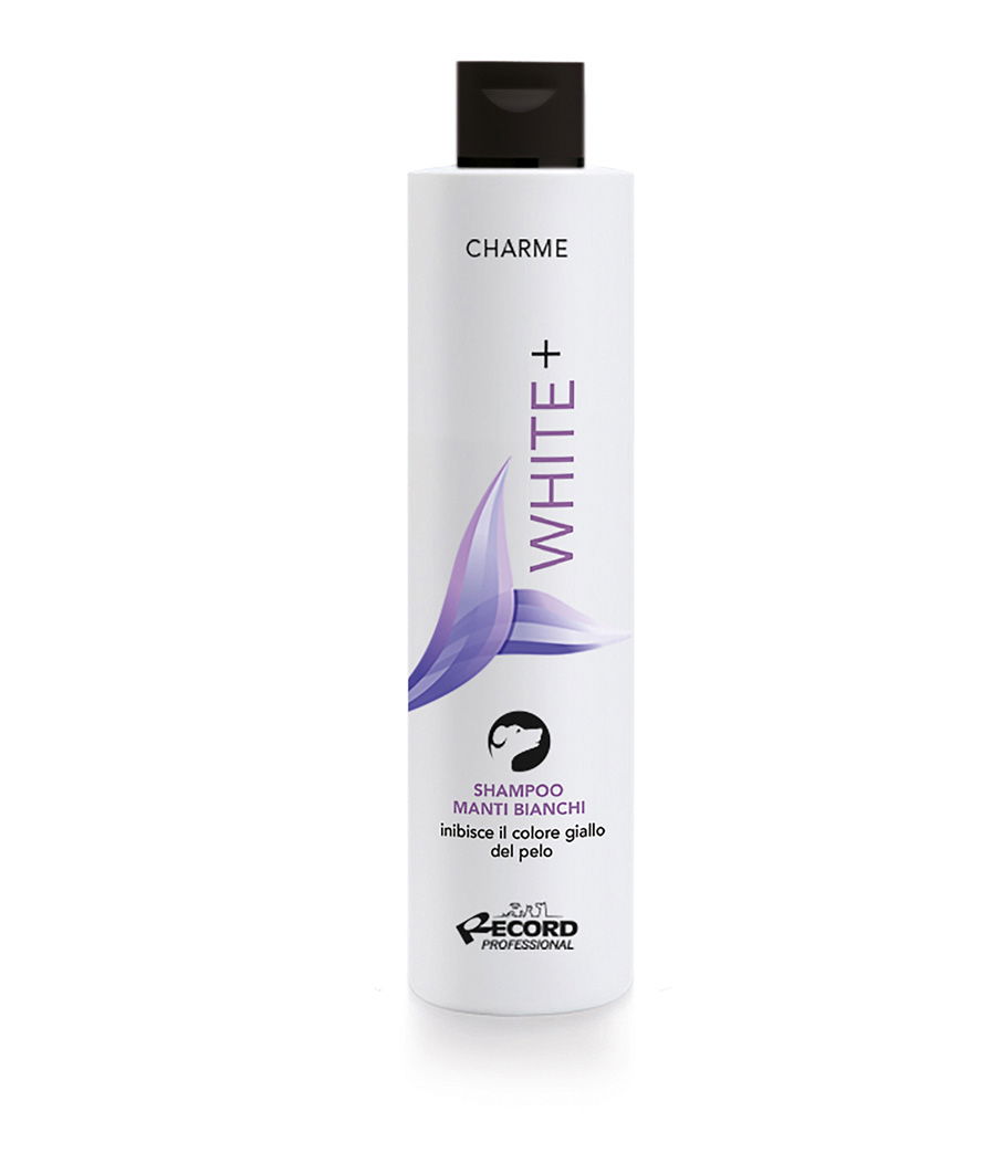 Shampoo White+ per manti bianchi con olio cotone e olio di cocco