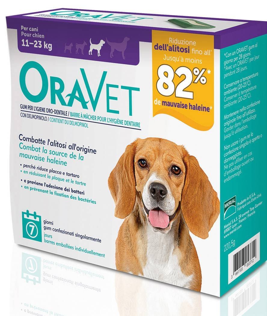 Oravet M masticabile per igiene orale dei cani tra gli 11 e i 23 kg di peso
