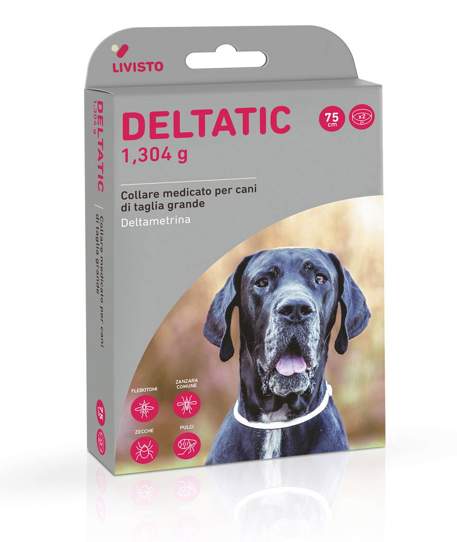 Deltatic 2 Collari contro pulci, zecche, flebotomi e zanzare per cani grandi - foto 1