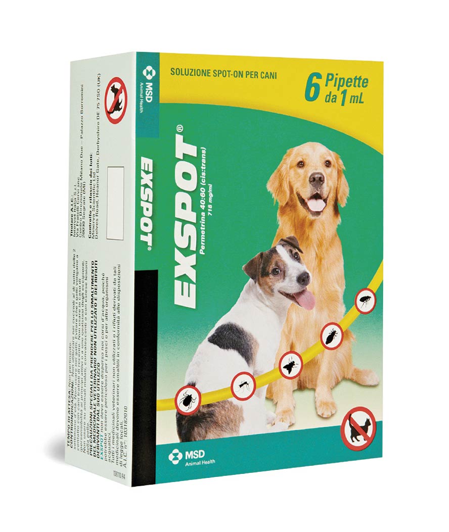 Exspot soluzione antiparassitaria 6 fialette da 1 ml per cani 