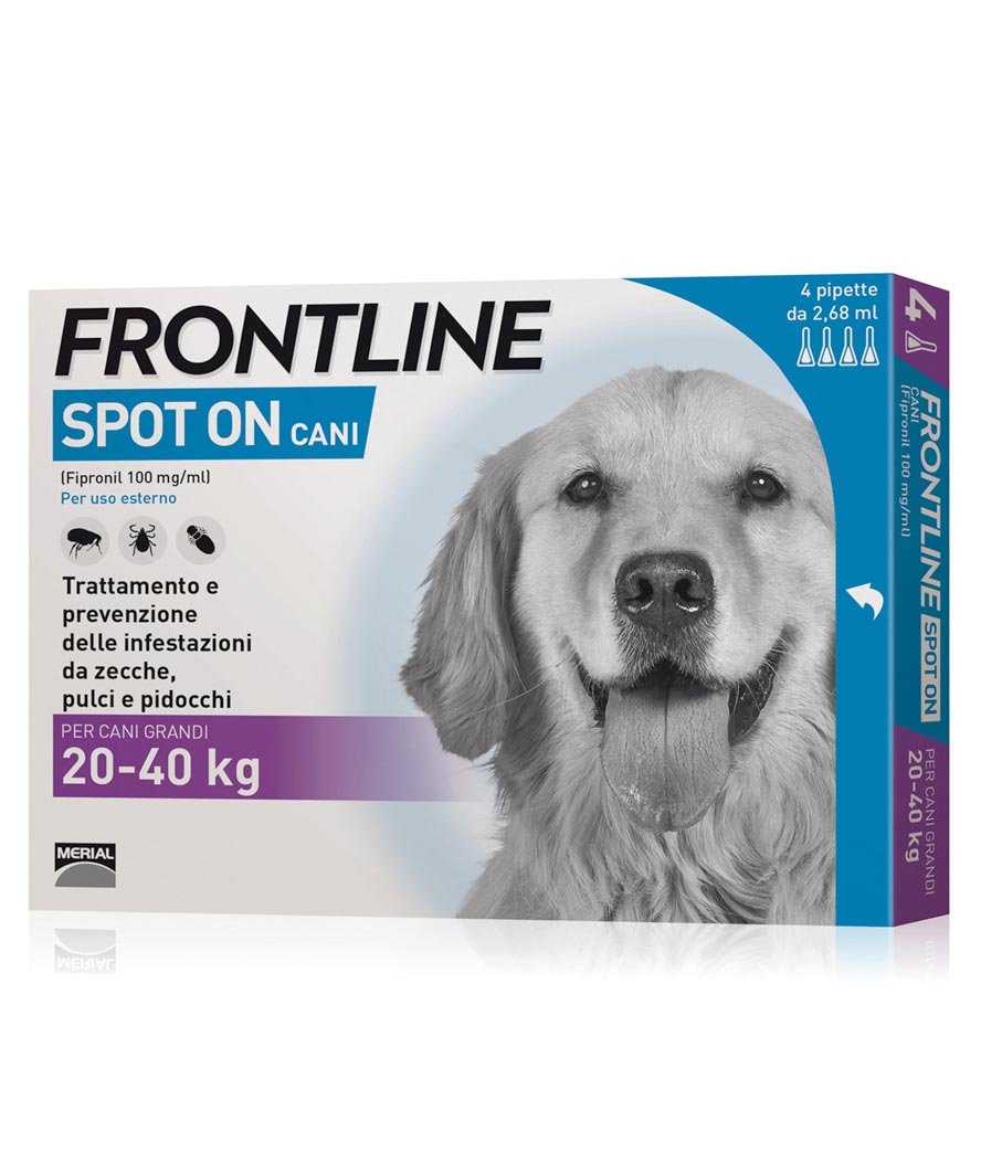 Frontline Spot On Trattamento antiparassitario per cani da 20 a 40 Kg confezione da 4 pipette