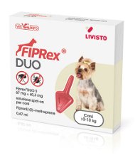 Fiprex Duo 1 pipetta Spot-on contro pulci, zecche, pidocchi e acari per cani piccoli 2-10Kg