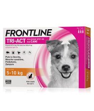 Frontline Tri-act Spot On per cani di taglia piccola da 5 a 10 kg confezione da 3 pipette