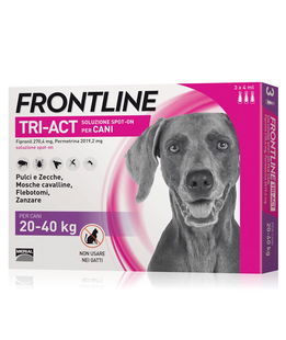 Frontline Tri-act Spot On per cani di taglia grande da 20 a 40 kg confezione da 3 pipette
