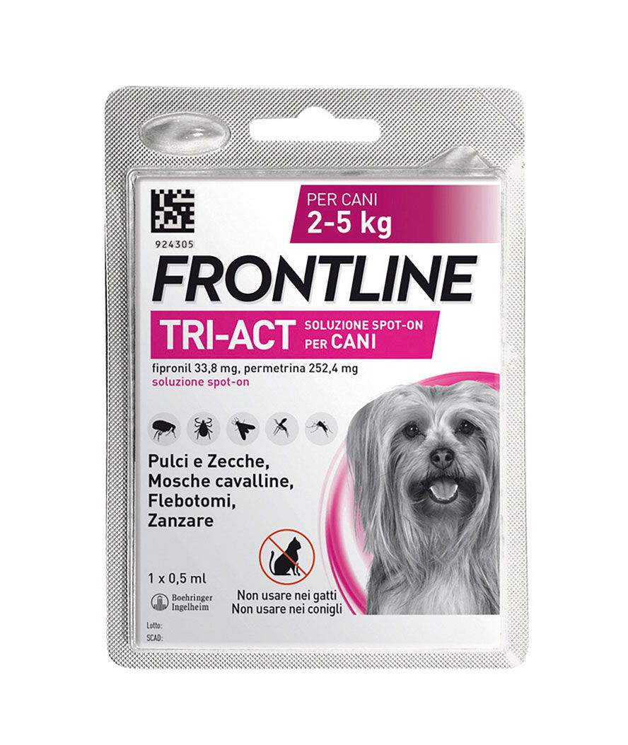 Frontline Tri-Act spot-on contro pulci e zecche confezione da 1 pipetta