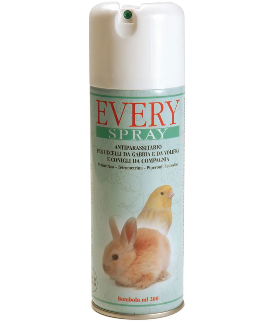 Every Spray antiparassitario alla Permetrina per conigli e uccelli 200 ml