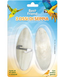 Set 2 Ossa di seppia per uccelli rafforzano il becco 