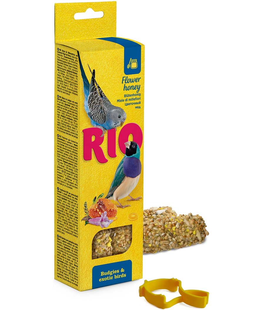 2 Stick Rio con miele per pappagalli e uccelli esotici