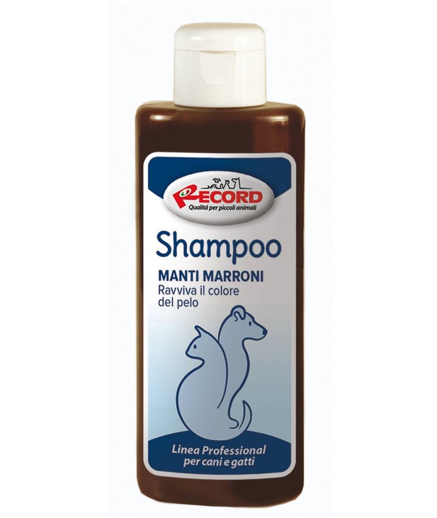 Shampoo per cani e gatti con manto marrone 125 ml
