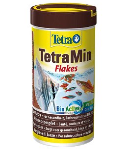 Tetra Min mangime di base in fiocchi con formula bio active per pesci tropicali