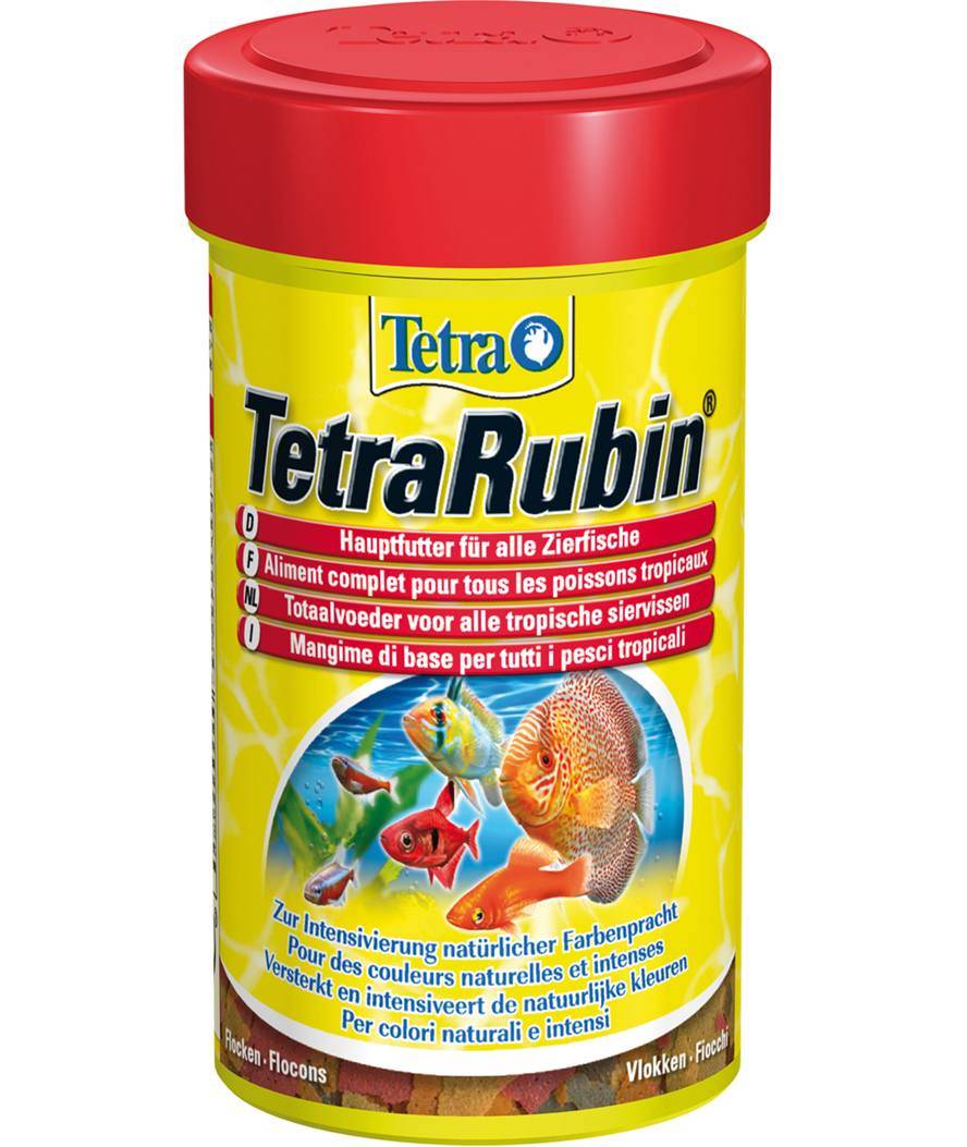 TetraRubin mangime naturale per colori naturali e intensi dei pesci tropicali 250 ml