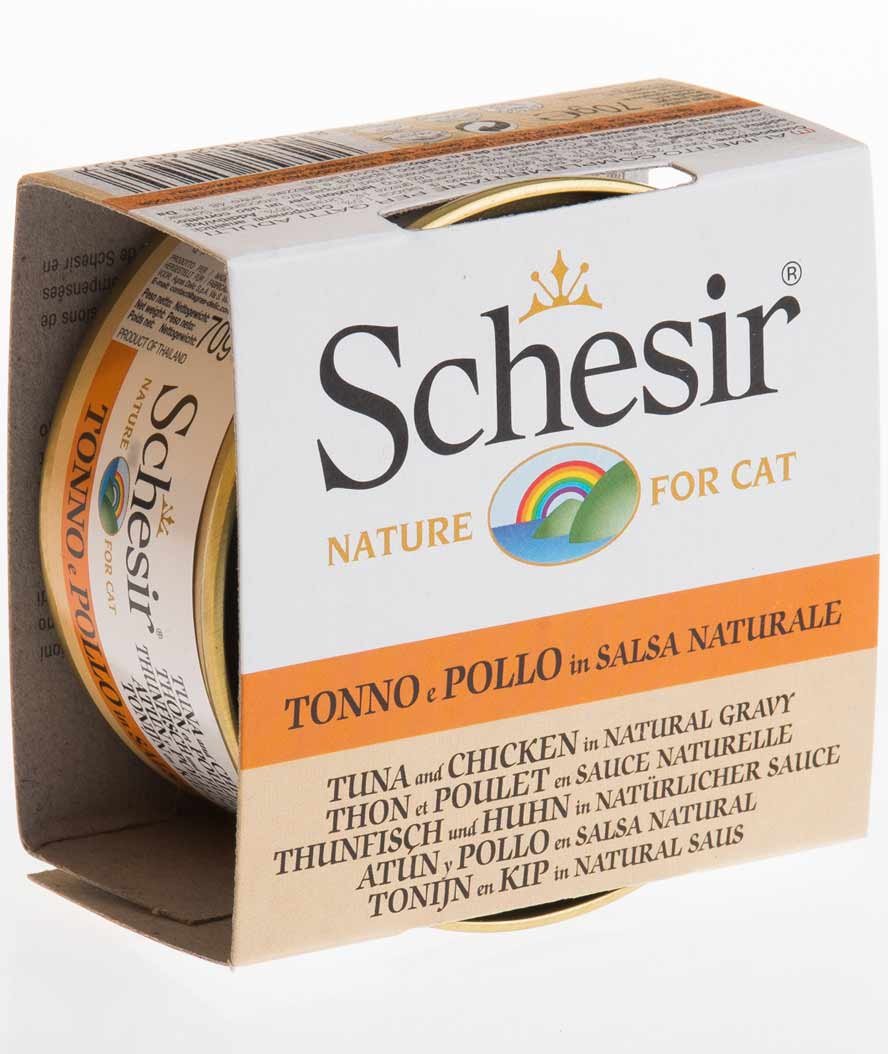 Schesir Tonnetto e Pollo in salsa naturale 70 g per gatti