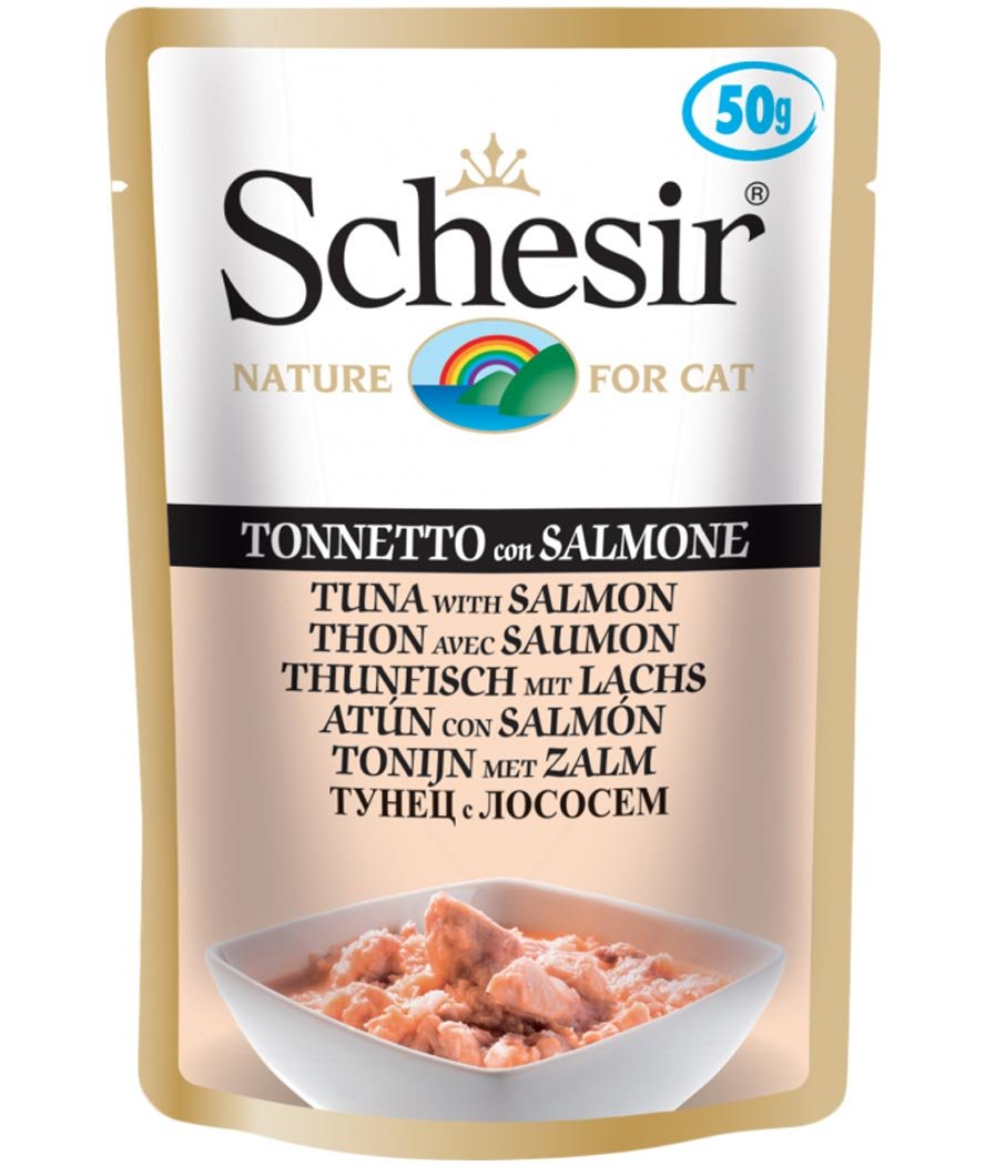Schesir Tonnetto con Salmone in gelatina 50 g per gatti