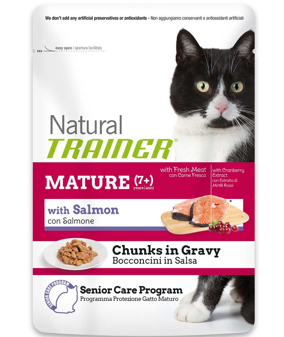 Natural Trainer Mature con Salmone per gatti