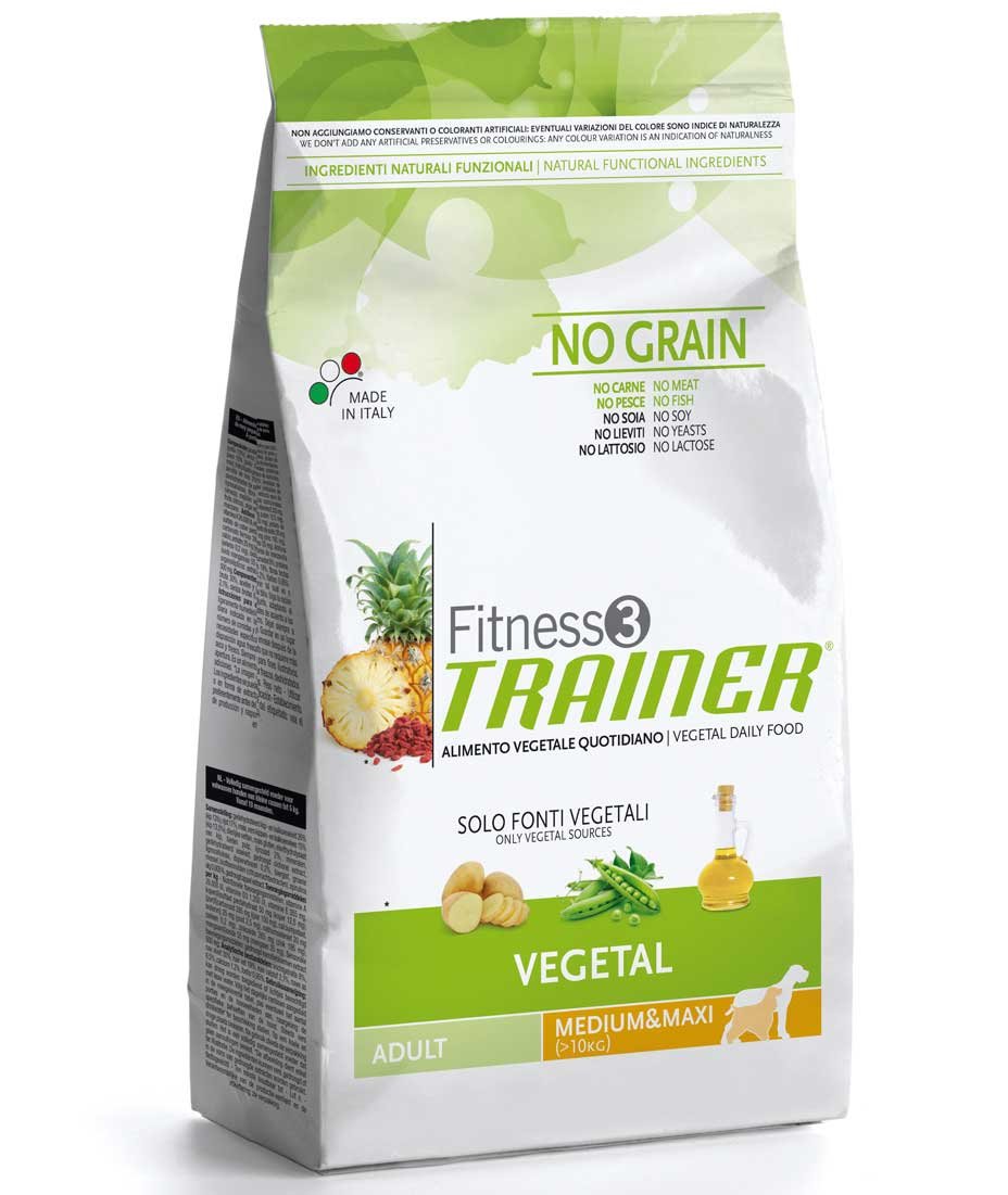 Fitness 3 Trainer Adult Medium Maxi Vegetal No Grain per cani
