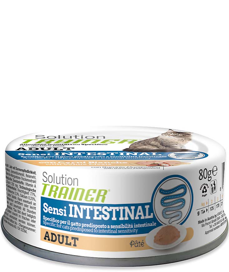 Solution Trainer Sensi Intestinal Patè con Carni Bianche Fresche lattine per gatti