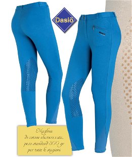Pantaloni da equitazione per donna ideale per le 4 stagioni in maglina di cotone peso 300 g