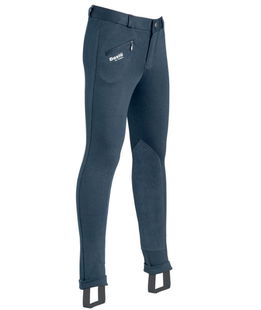 Pantaloni jodhpurs da equitazione junior ideale 4 stagioni peso 300g con toppe scamosciate sul ginocchio